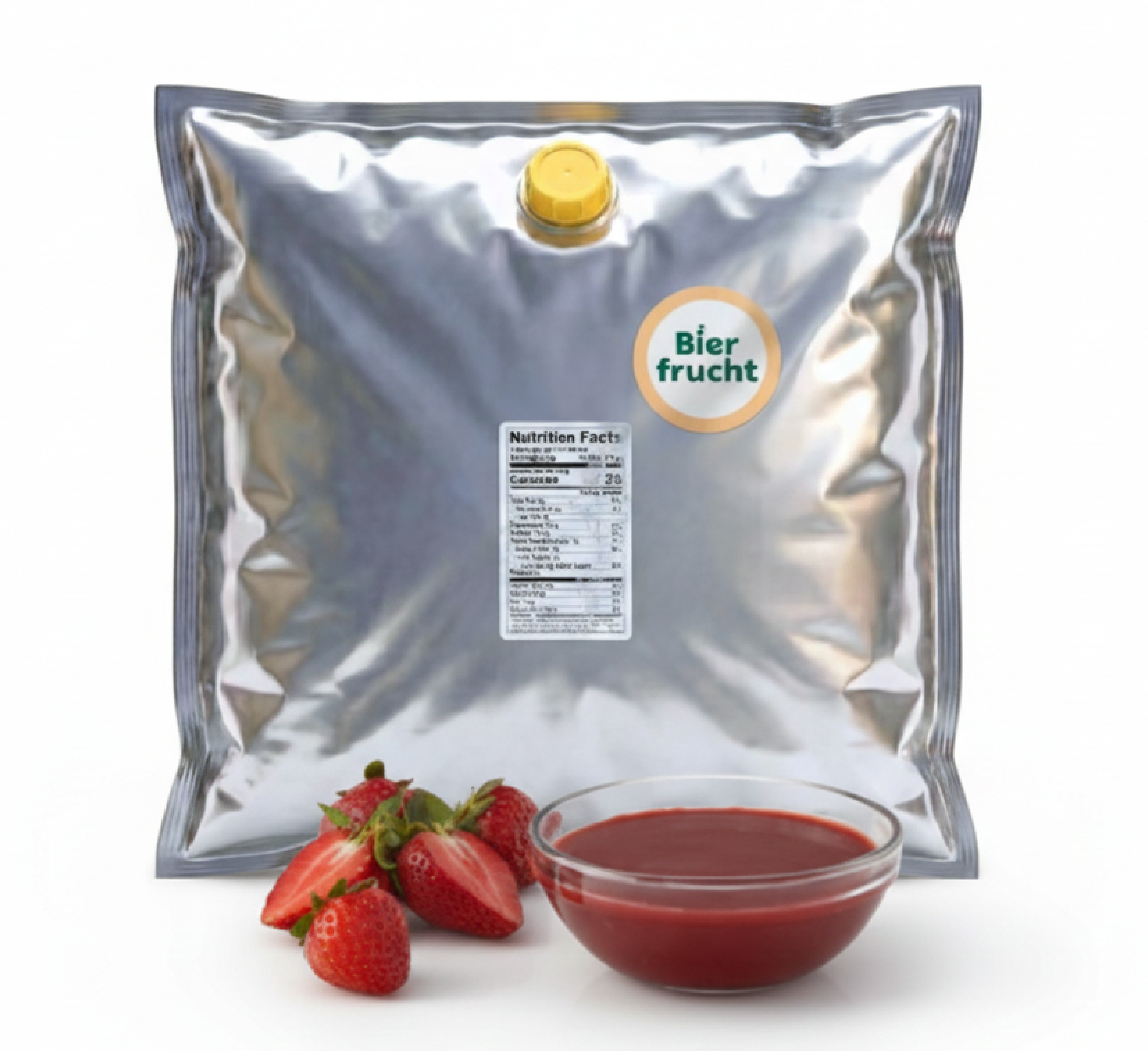 Strawberry Fruit Purée 44 Lb bag in box