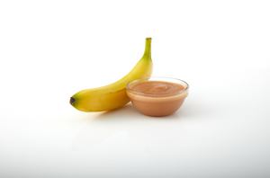 Banana aseptic fruit puree in packaging for breweries, hard seltzers, beverages, ice cream, sauces, desserts, and food manufacturing applications