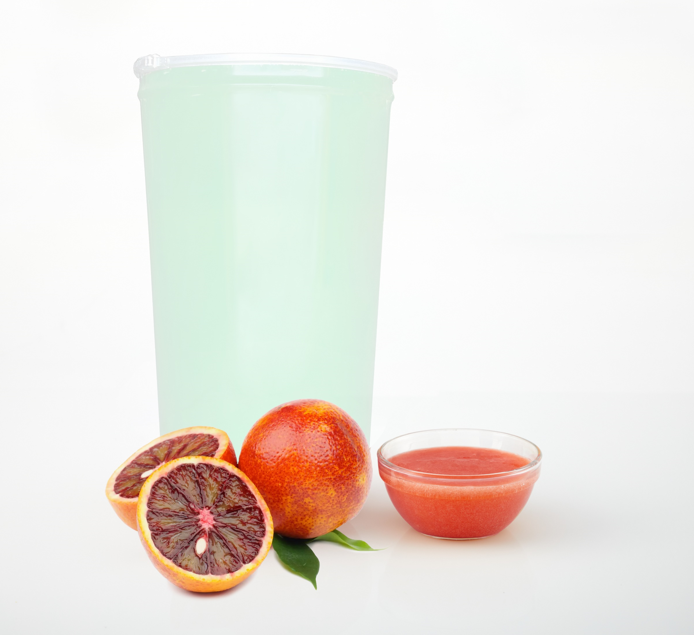 Blood Orange Aseptic Fruit Puree for the Food Industry - Provides tangy citrus flavor for brewers and food producers.