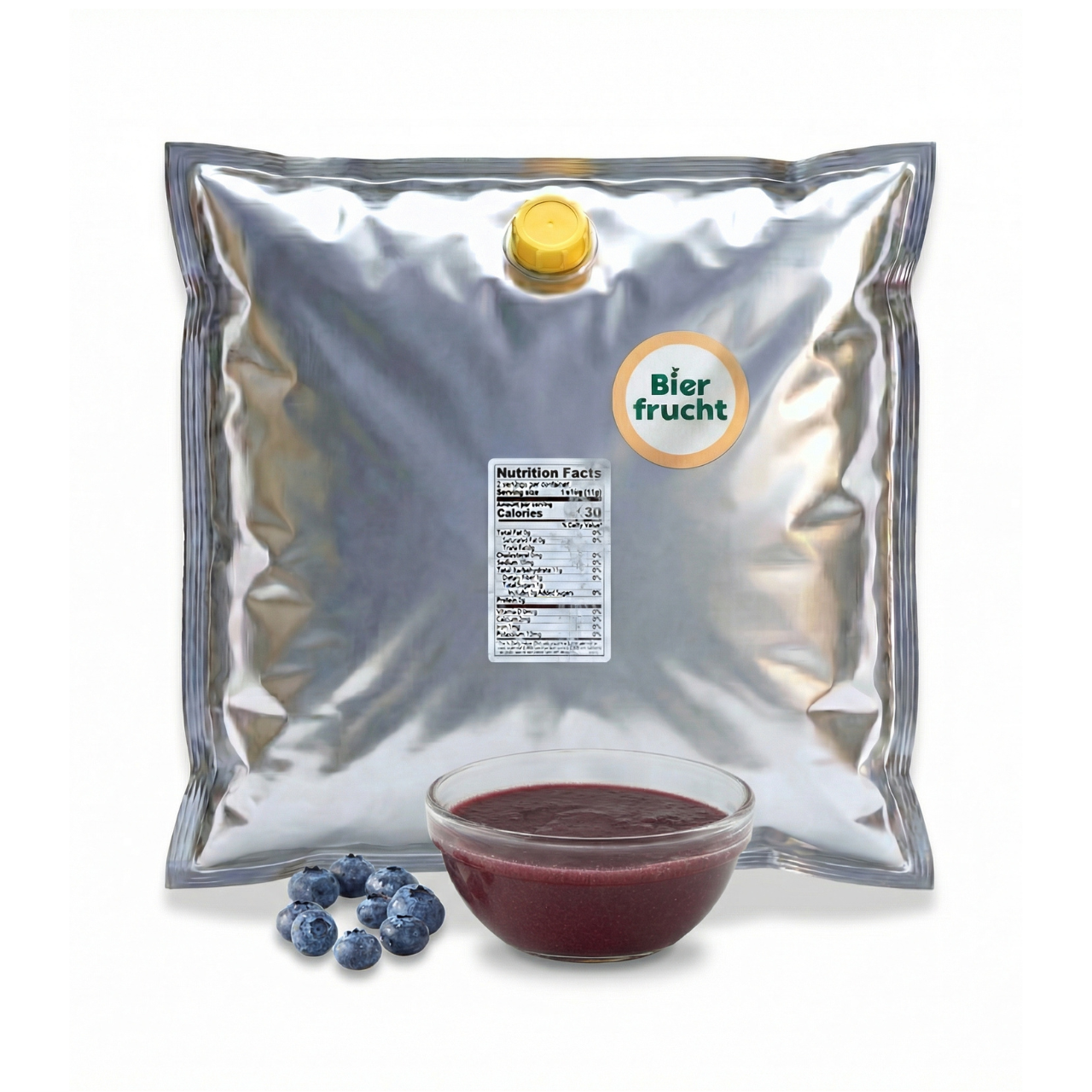 Blueberry Fruit Purée 44 Lb bag in box