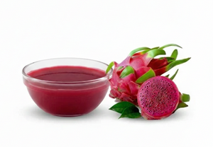 Dragon Fruit (Red) aseptic fruit puree in 44 lb packaging for breweries, hard seltzers, beverages, ice cream, sauces, desserts, and food manufacturing applications