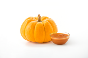 Pumpkin aseptic fruit puree in packaging for breweries, hard seltzers, beverages, ice cream, sauces, desserts, and food manufacturing applications