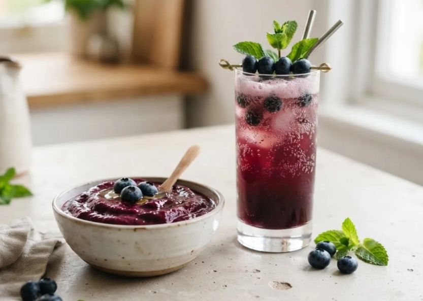 Blueberry puree for drinks 