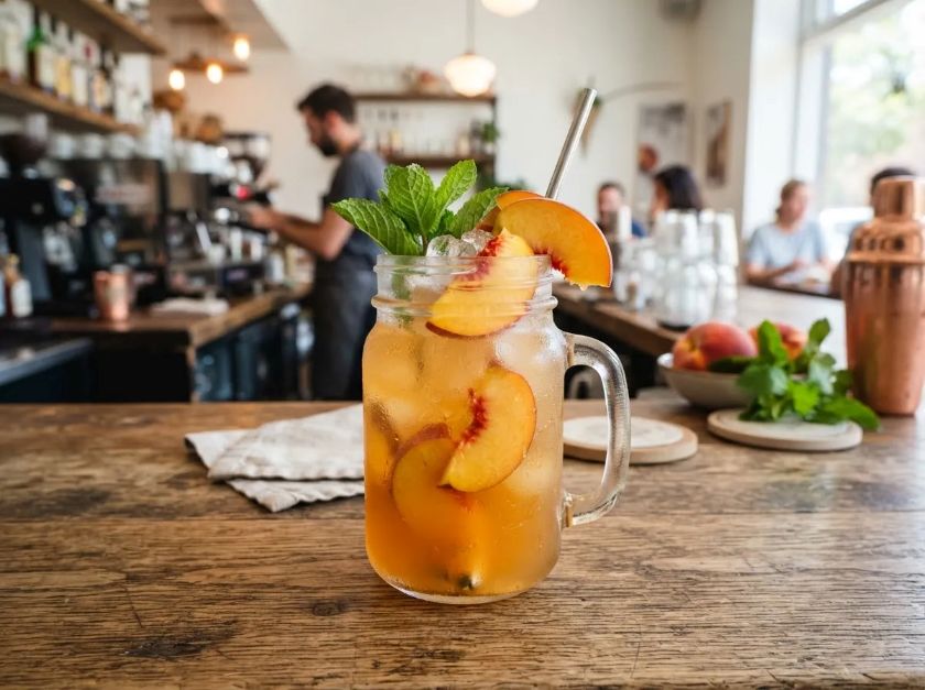 Peach puree for drinks