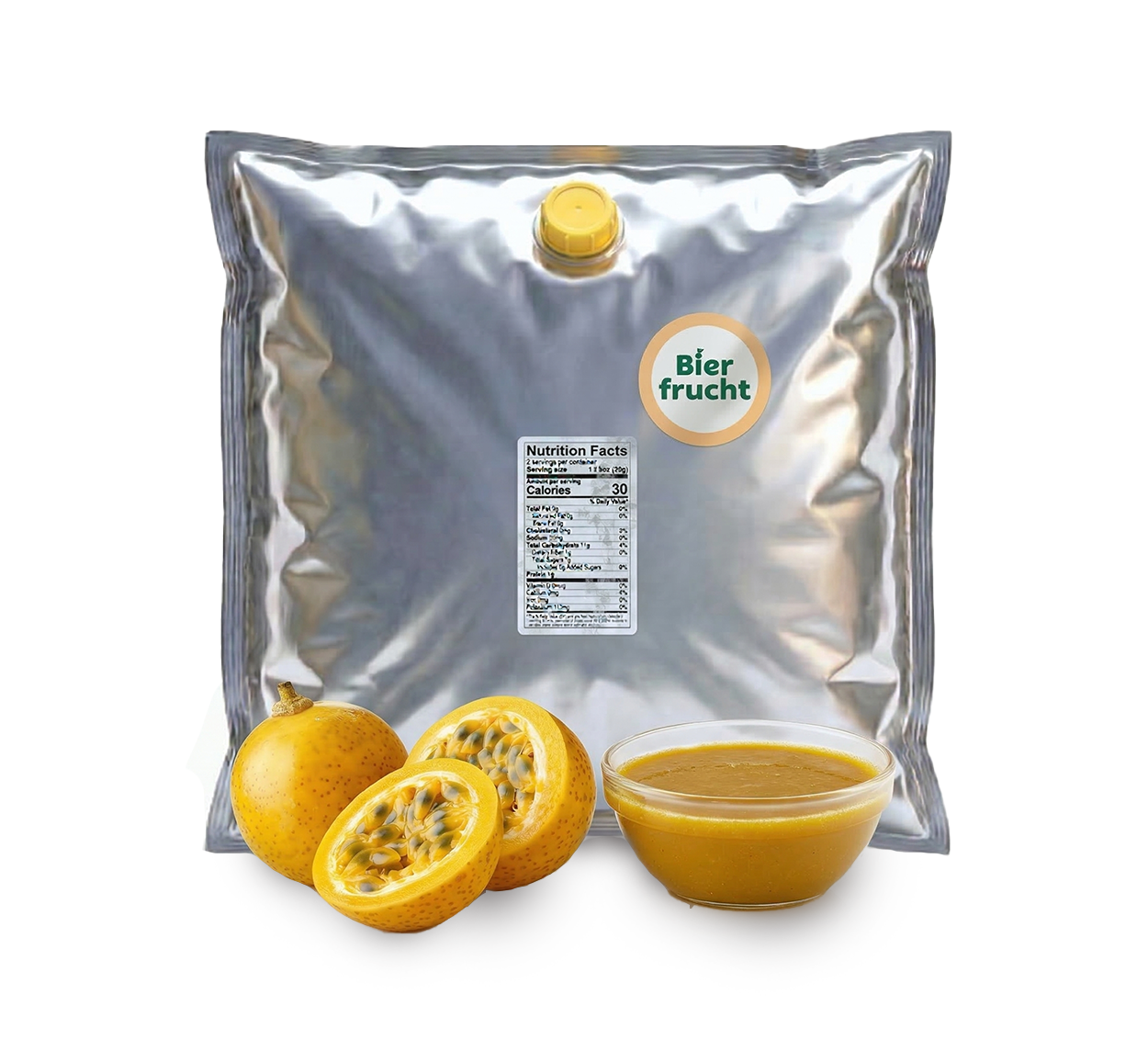 Passion Fruit Purée 44 Lb bag in box