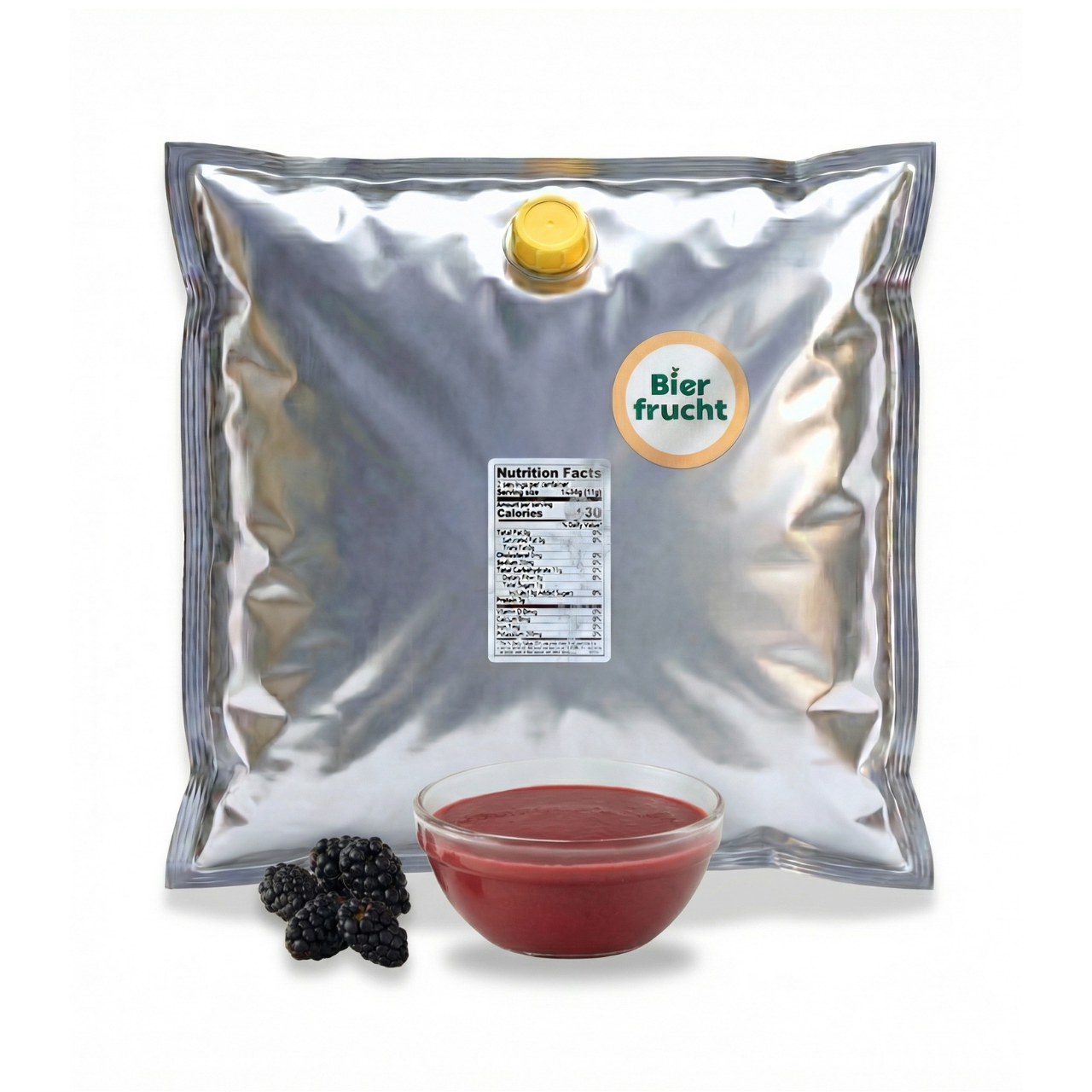 Blackberry Fruit Purée 44 Lb bag in box