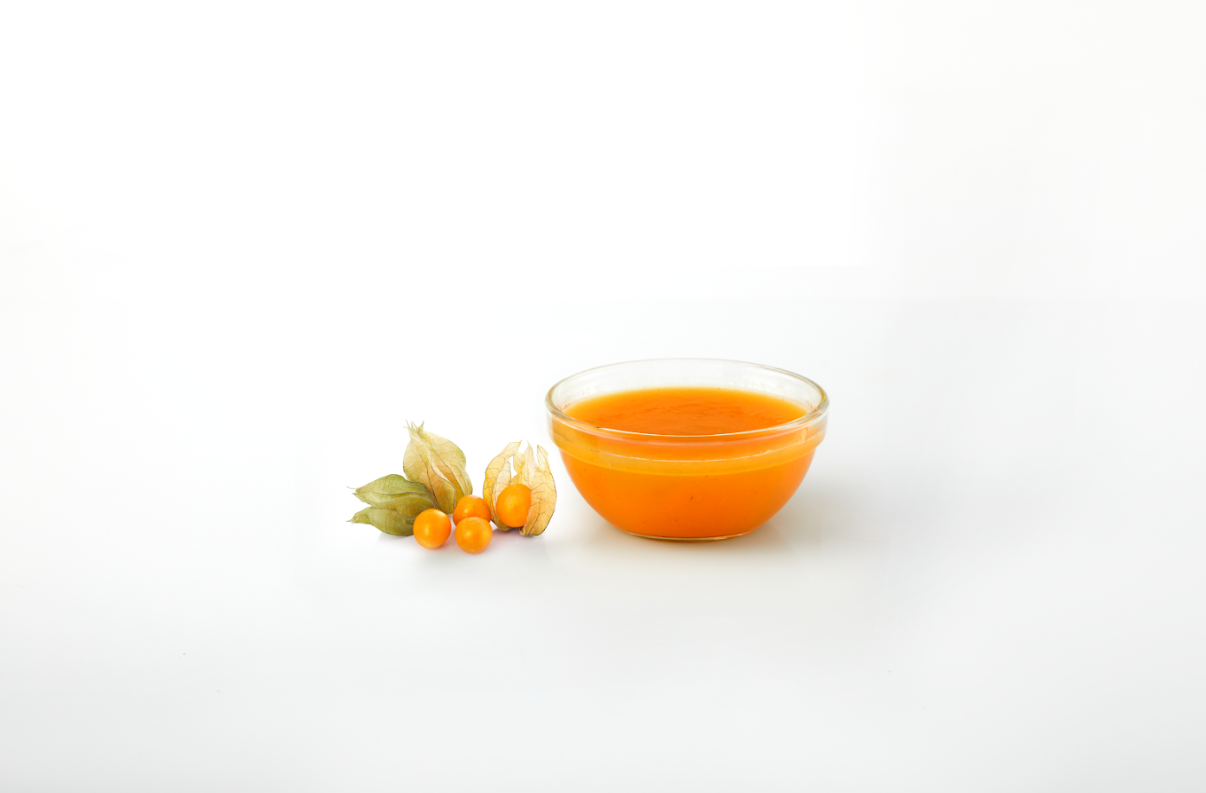 Goldenberry Aseptic Fruit Puree for the Food Industry - Tangy and sweet flavor for brewers and food products.