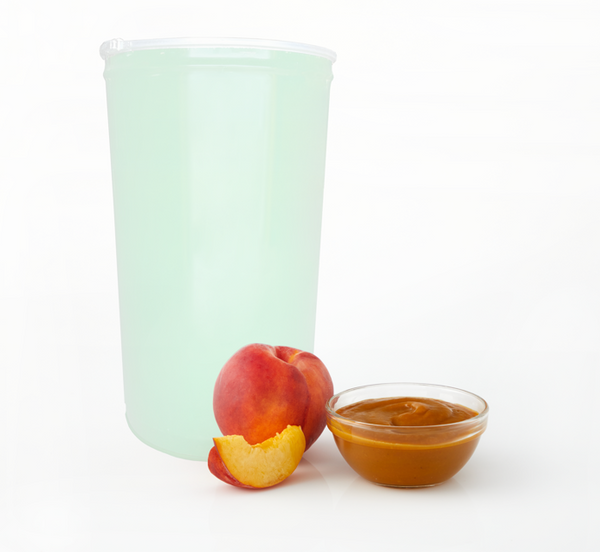 Peach Fruit Puree 440 Lb bag in drum