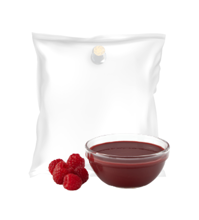 Raspberry Fruit Purée 44 Lb bag in box