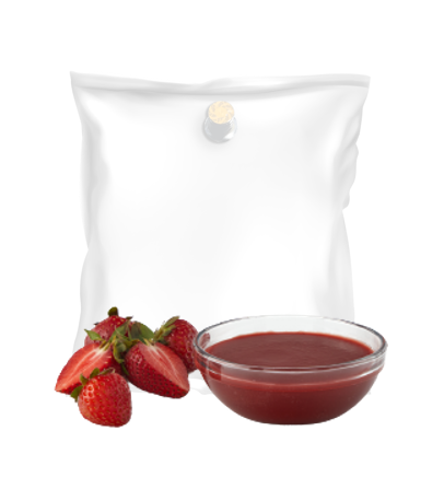 Strawberry Fruit Purée 44 Lb bag in box