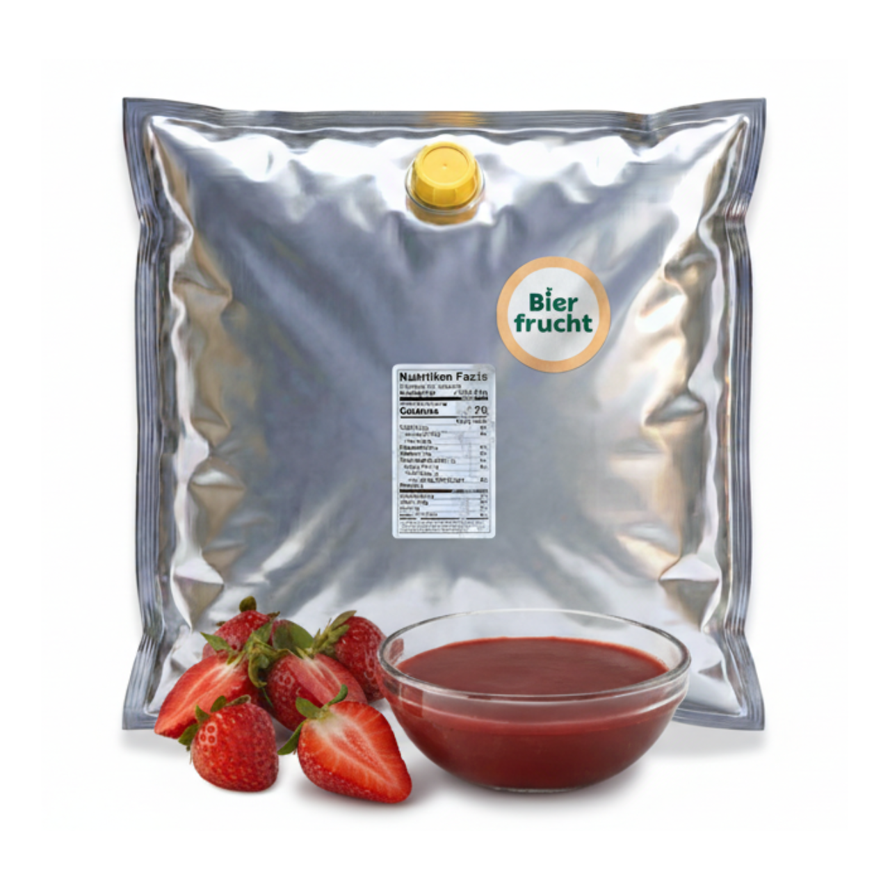 Strawberry Fruit Purée 44 Lb bag in box