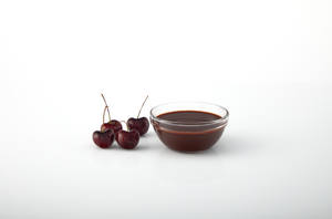 Sweet Cherry aseptic fruit puree in 44 lb packaging for breweries, hard seltzers, beverages, ice cream, sauces, desserts, and food manufacturing applications